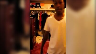 Black Boy Exposing His Huge Cock - Amateur Ass Play