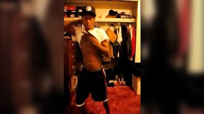 Black Boy Exposing His Huge Cock - Amateur Ass Play