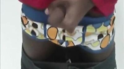 Black Twink Cock-Blocked in School Toilet Webcam Wank!
