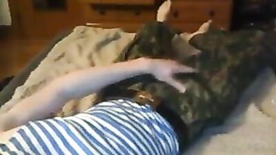Moaning while jacking