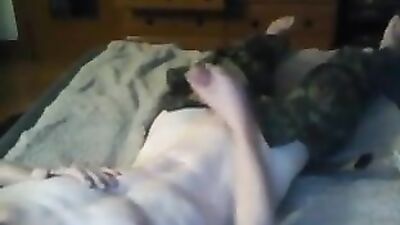 Moaning while jacking