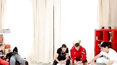 Three Twink Bareback Fun: Naked Boys Group Sex Adventure