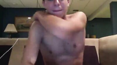 Wanking Blondie Twink! Stud on Campus Explosive Fun