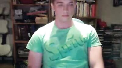 Green Sweater with Sparks: Amateur Cum Shots Blond Boys!