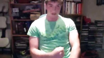 Green Sweater with Sparks: Amateur Cum Shots Blond Boys!