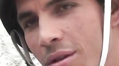 Hot Brazilians Bareback Trio Outside