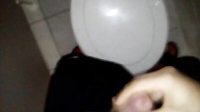Young Nike Boy Cums on Toilet - Quick Public Wank!