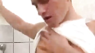 Boyz Fun in the Showers: Bareback Public Sex