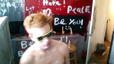 Break Ass Painting Jerk-Off: Amature Solo Play