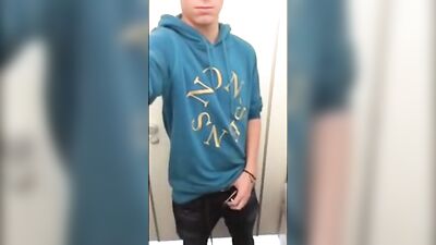 Blonde Toilet Jizzer: Cum Shots and Boys Bliss!