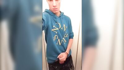 Blonde Toilet Jizzer: Cum Shots and Boys Bliss!