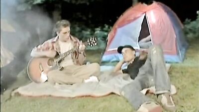 Outdoor Threesome Action - Bareback Camp GayTube Experience