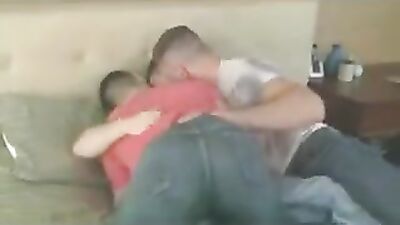 Three on a bed rough buddies athletic porn