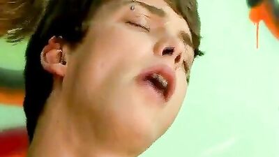 Bareback Threesome Twink Graffiti Facial Frenzy!