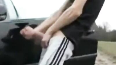 Outdoor Cum & Big Boys Handjob Adventure