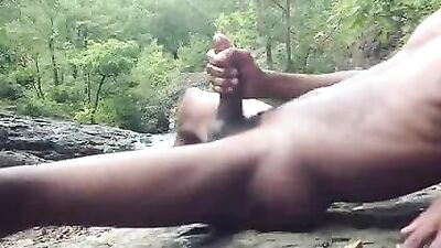 Waterfall Wank: Public Outdoor Adventure!