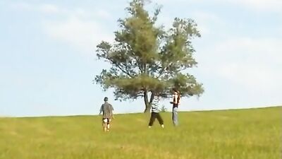 Bareback on Meadow: Three Boys Ultimate Outdoor Experience!