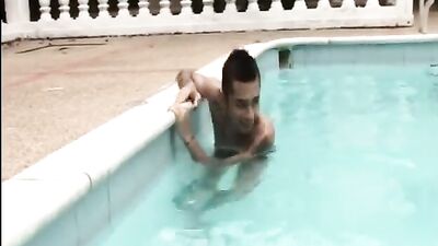 Gay Porn Latino Latinos have fun in the pool!