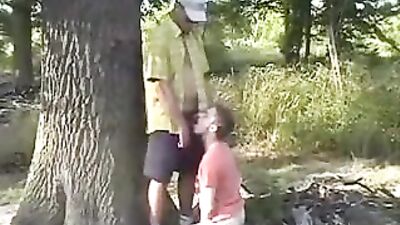 Outdoor Arab Menage: White Boy Fucked by Two Dads