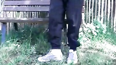 Piss-Cum Catchers: Public Bench Park Amateur Fetish