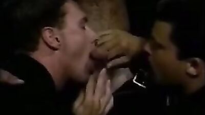 Cop Threesome: Oral Pleasure in the Back Seat