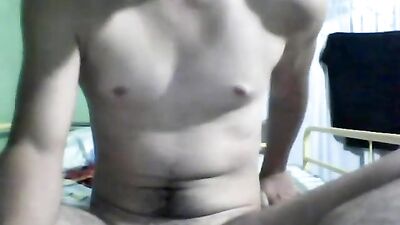 Masturbating guy warm