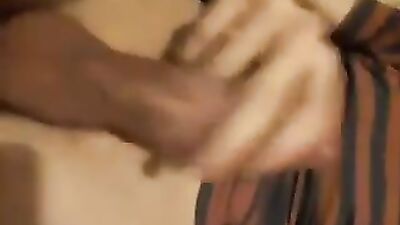 Striped Tee Stroke: Gay Amateur Handjob Cum Shots!