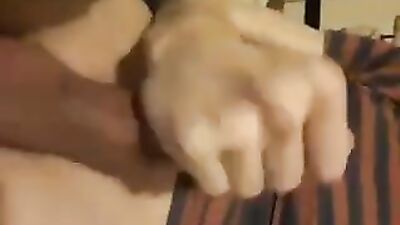 Striped Tee Stroke: Gay Amateur Handjob Cum Shots!