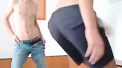 Two Boys Cumming Bisexual Amateurs: A New Wanking Adventure