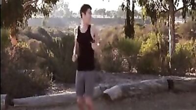 Jogging Twink Adventure: Action-packed Gay Porn Video with the twinks running and sweating in their tight gym shorts.