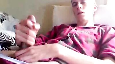 Double Stuffed! - Web-Cam Blows a Load - A Gay Porn Video with a Twist!