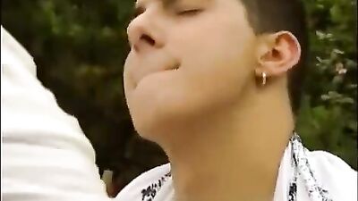 Outdoor Fun: Two Friends Bareback Action and Oral Adventure