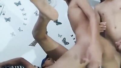 Gang Bang Threesome Group Room Show: Camboys Latino Web-Cam Porn Sex