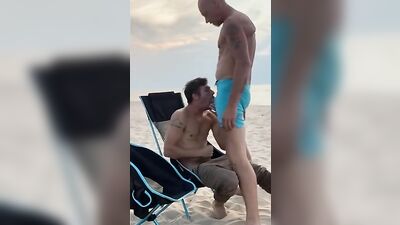 Outdoor Cum Beach Bro Blowjob: First-Timers Public Oral Adventure!