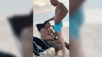 Outdoor Cum Beach Bro Blowjob: First-Timers Public Oral Adventure!