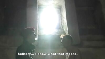 Blond Convict Bareback Fun Oral Blow Jobs: Cum in the Butt!