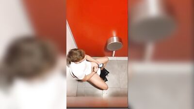 Teen Jerks Off in Public Toilet - Horny Colombian Teens Pumping Big Cocks