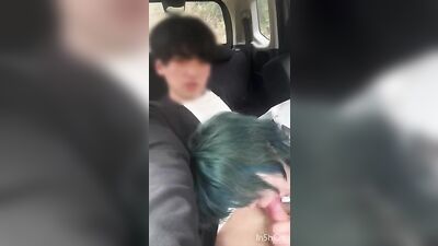 Young Asian Boy Blowjob in Car! - Japanese Cutie Gets Fucked Hard