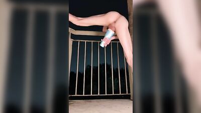 Heat Up The Balcony With A Fleshlight! Gay Porn Videoshoot Explosion!