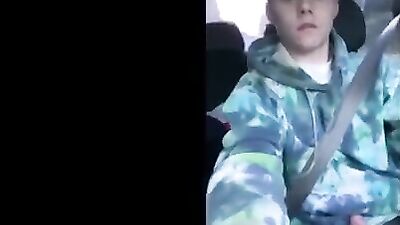 Gay Thrill Ride: Boy Drives and Cums for You Porn