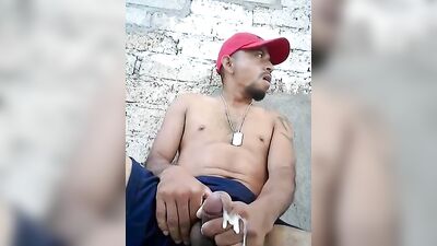 Cum Outside Again with Older Dude! - Amateur Cum Shots Handjob Public Outside Solo