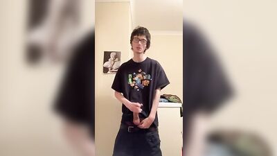 The Skinny Geordie Boy Cums in a T-Shirt: Amateur Cum Shots with a Young Twink!