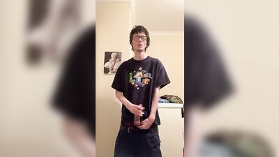 The Skinny Geordie Boy Cums in a T-Shirt: Amateur Cum Shots with a Young Twink!