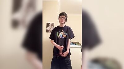 The Skinny Geordie Boy Cums in a T-Shirt: Amateur Cum Shots with a Young Twink!