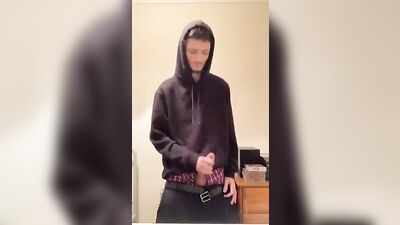 Gay Porn: The Skinny Twink Cums in Style!