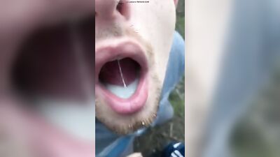 Swallow Again: Cute Amateur Teen Public Suck and Cum!