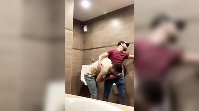 Raw Mall Public Bathroom BJ and Fuck - Twink Selfie Adventure!