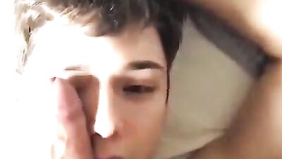 Boy sucking man cock feed porn action