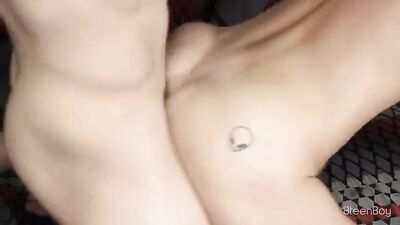 Two Twinks Take Turns on Flip-Flops - Sex Show in the Living Room!