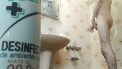 Gay Porn Twink Showerspied by Straight Boys!